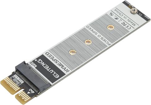 ELUTENG M.2 NVMe to PCIe Adapter with Aluminum Heatsink, Supports PCIe X1/X4/X8/X16, Low Profile Bracket, 2230/2242/2260/2280 M.2 SSD, Up to 4TB in Saudi Arabia
