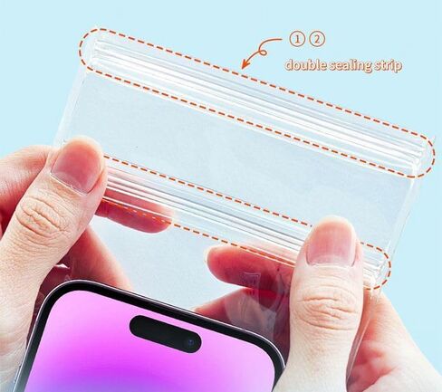 قطعة واحدة من حافظة الهاتف المقاومة للماء - مناسبة عالميًا لهواتف iPhone 14/13/12 وهواتف Android - قابلة للغمر حتى عمق 100 قدم للتجديف بالكاياك وصيد الأسماك والمطر وما إلى ذلك. (أسود/أبيض/وردي) (أبيض) in Kuwait