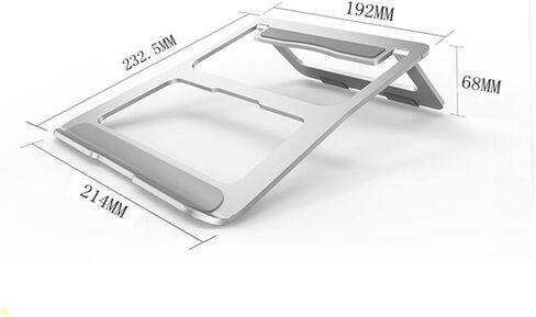 Uonlytech Portable Aluminum Alloy Laptop Stand Foldable Lightweight Cooling Bracket with Non Slip Pads for Desk Use Compatible Notebooks in Saudi Arabia
