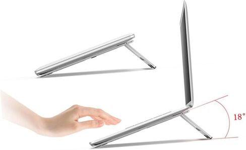 Uonlytech Portable Aluminum Alloy Laptop Stand Foldable Lightweight Cooling Bracket with Non Slip Pads for Desk Use Compatible Notebooks in Saudi Arabia