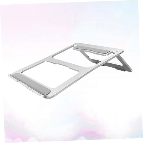 Uonlytech Portable Aluminum Alloy Laptop Stand Foldable Lightweight Cooling Bracket with Non Slip Pads for Desk Use Compatible Notebooks in Saudi Arabia