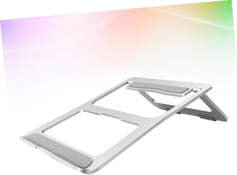 Uonlytech Portable Aluminum Alloy Laptop Stand Foldable Lightweight Cooling Bracket with Non Slip Pads for Desk Use Compatible Notebooks in Saudi Arabia