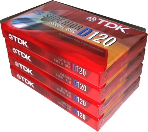 TDK Superior Normal Bias D120 IEC I / Type I For Everyday Recording Audio Cassette Tapes - 4 Pack in Saudi Arabia