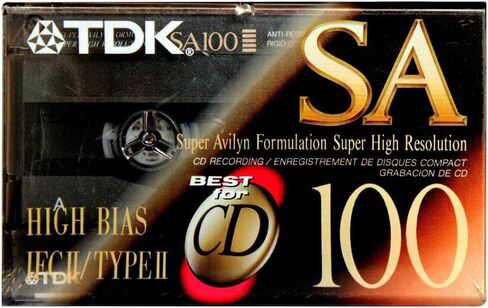 (3 عبوات) شريط كاسيت صوتي TDK SA 100 Super Avilyn عالي الدقة SA100 BIAS IEC II in Saudi Arabia