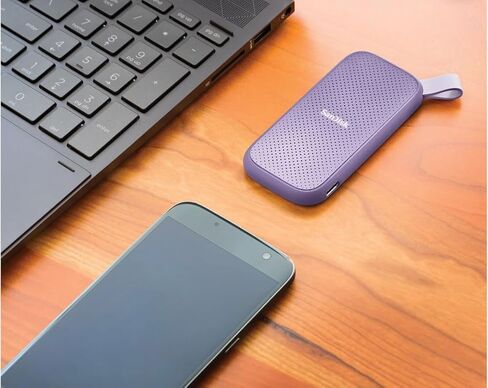 Sandisk 1TB Portable SSD - Lavender, Up to 800MB/s, USB-C, USB 3.2 Gen 2, External Solid State Drive - SDSSDE29-1T00-AWL in Saudi Arabia