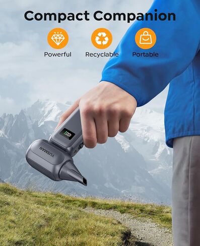 Compressed Air Duster, 300000RPM Super Power Electric Air Duster, 0-100 Adjustable Speed with LED Light, Powerful Electric Duster for Car Cleaning, Electronics & Outdoor Gear, Portable Turbo Blower in Saudi Arabia
