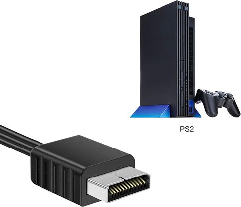 PS1 إلى كابل، PS2 إلى محول محول، توصيل وتشغيل سلك فيديو وحدة التحكم في الألعاب مع تحويل إشارة HD ثابت، مثالي للتلفزيون والشاشة in Kuwait