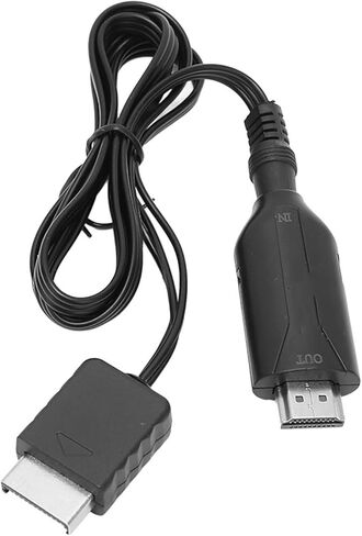 PS1 إلى كابل، PS2 إلى محول محول، توصيل وتشغيل سلك فيديو وحدة التحكم في الألعاب مع تحويل إشارة HD ثابت، مثالي للتلفزيون والشاشة in Kuwait
