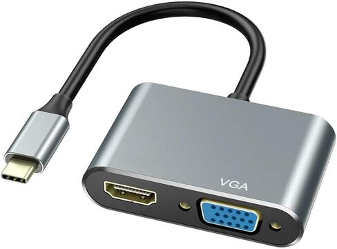 USB C to HDMI VGA Adapter Video Splitter HDTV Cable Compatible with Samsung Galaxy Tab S10 Ultra (14.6" 2024)/S10 Plus (12.4" 2024), TV Video Hub Projector Converter in Saudi Arabia
