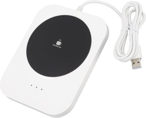 أومابيتا جهاز تسخين المشروبات ذكي ثابت دافئ 55 درجة مئوية مزود طاقة USB كوب قهوة سخان كهربائي للمكتب 9 فولت أبيض للاستخدام المنزلي والمكتبي in Kuwait