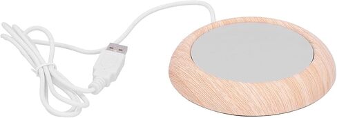 EBTOOLS USB Powered Cup Warmer Heater Pad for Coffee Tea Milk, Elegant Wood Grain Design for Home Supplies, Portable Mug Mat Coaster for Travel in Saudi Arabia