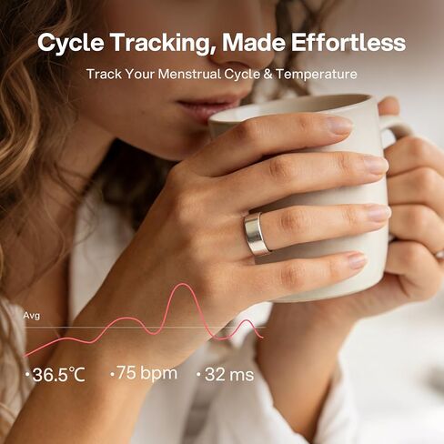 Smart Ring-Adjustable Wearable Ring for Men & Women, Blood Oxygen & Blood Pressure Ring,No App Subscription, Fitness Ring for Sleep Tracking - Heart Rate - Fitness Tracker, L(13.5-18+) in Saudi Arabia