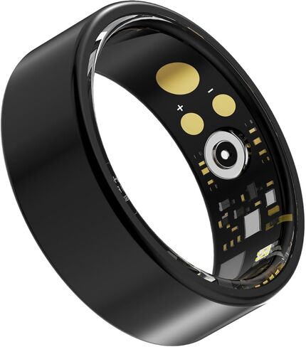Smart Health Ring, Stress and Sleep Monitoring Functions, Compatible with iOS and Android, Waterproof Fitness, Unisex, no Subscription fee. in Saudi Arabia