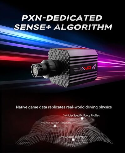 PXN VD4 Direct Drive Racing Wheel Bundle – 4Nm Servo Motor Base, 11 in Steering Wheel with Quick Release, Hall Effect Pedals, Table Clamp, PC Tuning Software Support, Racing Simulator Set for Windows in Saudi Arabia