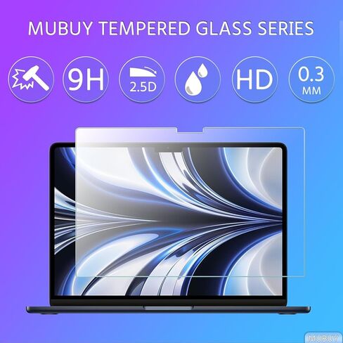 MUBUY-GOL 2 Pack Tempered Glass Screen Protector for 2026 New Macbook Neo 13 inch with A18 Pro Chip A3404 Laptop 9H Hardness No bubbles Anti Fingerprint in Saudi Arabia