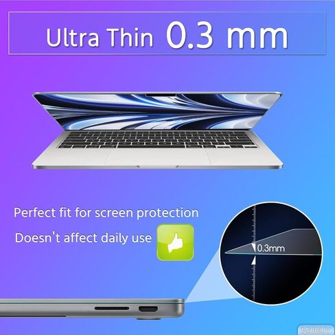 MUBUY-GOL 2 Pack Tempered Glass Screen Protector for 2026 New Macbook Neo 13 inch with A18 Pro Chip A3404 Laptop 9H Hardness No bubbles Anti Fingerprint in Saudi Arabia