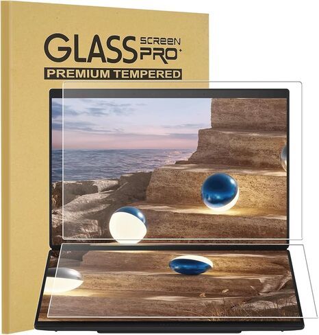 2-Pack Tempered Glass Screen Protector for 2026 New ASUS Zenbook DUO 14" 2-in-1 (UX8407) Dual Touchscreen Laptop, Ultra Clear, Anti Scratch,Bubble Free (1 Sets - Primary and Secondary Screens) in Saudi Arabia
