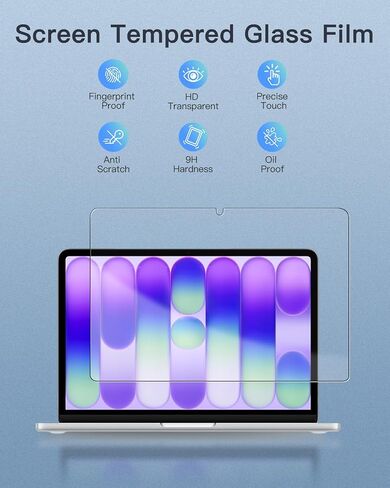 واقي شاشة لجهاز الكمبيوتر المحمول Macbook Neo مقاس 13 بوصة، زجاج مقسى بصلابة 9H لجهاز الكمبيوتر المحمول Macbook Neo، مضاد للخدش، خالٍ من الفقاعات، وضوح عالي الدقة in Saudi Arabia