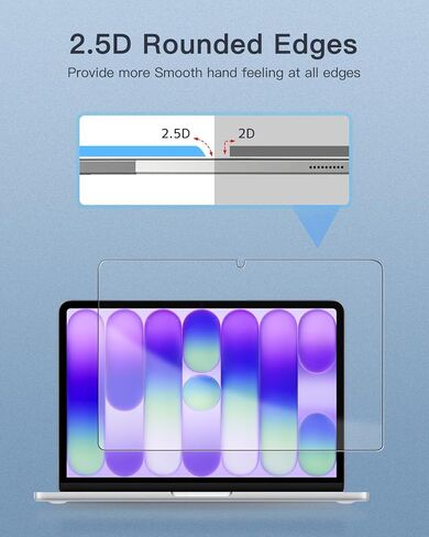 واقي شاشة لجهاز الكمبيوتر المحمول Macbook Neo مقاس 13 بوصة، زجاج مقسى بصلابة 9H لجهاز الكمبيوتر المحمول Macbook Neo، مضاد للخدش، خالٍ من الفقاعات، وضوح عالي الدقة in Saudi Arabia