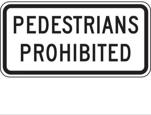 BICYCLE PEDESTRIAN SIGN, Mfr: FRR450DP-A in Saudi Arabia
