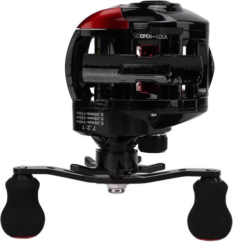High Speed Baitcasting Reel Durable Magnetic Brake Fishing Wheel 7.2:1 Ratio for Raft Ice Boat Fishing Left Right Hand Aluminum in Saudi Arabia