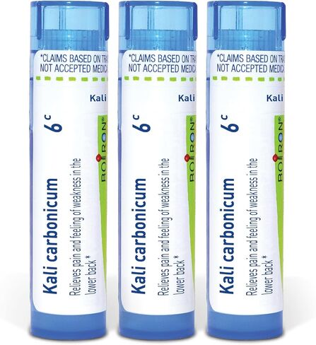 Boiron Kali Carbonicum 200ck دواء المعالجة المثلية للألم والضعف في أسفل الظهر - حزمة من 3 (240 حبة) in Kuwait
