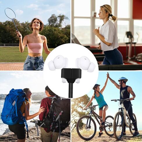 3 Pack Magnetic Anti Lost Straps for AirPods Black Silicone Sports Lanyard for Neck Rope Cord in Saudi Arabia