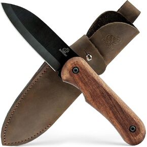 سكين BeaverCraft Bushcraft Full Tang - سكين بوش للتخييم مع غمد، فولاذ كربوني، شفرة ثابتة صغيرة EDC، هدية في الهواء الطلق للرجال | ظل BSH5 in Kuwait