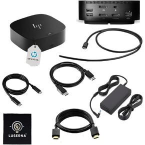 محطة إرساء HP 5TW10AA بقدرة 120 وات لأجهزة الكمبيوتر المحمول ذات الشاشة المزدوجة USB-C G5 مع HDMI ومنفذ DisplayPort وكابلات USB-C (جديدة) in Kuwait