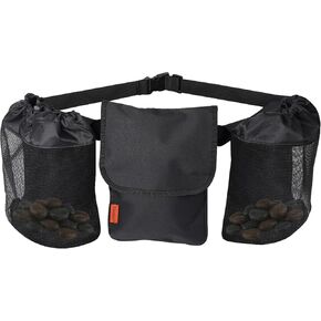 Rock Collecting Bag, Foraging Waist Pack with Adjustable Belt, 2 Mesh Foraging Pouch with 1 Tool Bag, Lightweight Waist-Mounted Outdoor Rock Hounding Equipment, Gifts for Rockhounds in Saudi Arabia