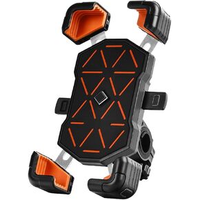 Buachois Bike Phone Holder Mount,Anti-Shake Design Lightweight Multi-Functional Handlebar Cell Phone Clamp Compatible with Bikes Motorcycles Electric Scooters Riders Safety Navigation in Kuwait