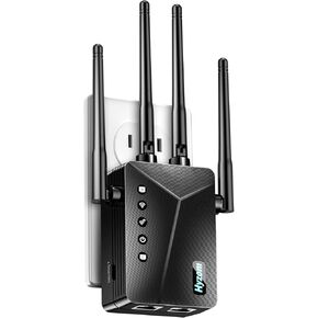 2026 معزز إشارة موسع WiFi للمنزل والخارج - معزز إنترنت أسرع 5 مرات مع منفذ إيثرنت، يغطي أكثر من 15,000 قدم مربع من المنزل والفناء | مضخم صوت مكرر لاسلكي طويل المدى، يعمل مع أي جهاز توجيه in Kuwait