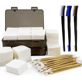 3-in-1 Gun Cleaning Kit in Big Box, Includes Brushes, Lint Free 2" Patches, Highly Absorbent 6" Cotton Swabs, Gun Cleaning Supplies Fit All Caliber of Firearms in Saudi Arabia