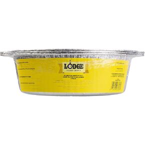 Lodge Silver 10 Inch Aluminum Foil Dutch Oven Liner - 100% Recyclable Dutch Oven Liner - Easy Camp Cooking Cleanup - 3 Pack in Saudi Arabia