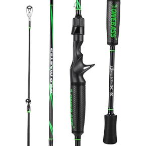 One Bass Fishing Rod, Lightweight Graphite Spinning & Casting Rod with Super Polymer Handle in Kuwait