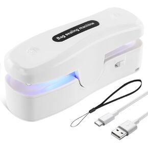 2 in 1 Mini Bag Sealer with Cutter, USB-C Rechargeable Heat Sealer for Plastic Bags, Portable Handheld Bag Resealer for Food Storage & Snacks Freshness in Saudi Arabia