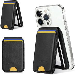 KEZiHOME for MagSafe Phone Wallet, Genuine Leather 5-6 Card Holder[RFID Blocking] with Adjustable Stand, Magnetic Wallet for Men compatible with iPhone 17/16/15/14/13/12 Series (Royal Blue/Brown) in Saudi Arabia