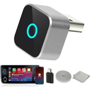 محول CarPlay اللاسلكي 2026 ونظام Android Auto المزدوج، توصيل وتشغيل تلقائي بزمن وصول منخفض، يتضمن USB-C، متوافق مع سيارات CarPlay السلكية من المصنع لهاتف iPhone iOS 10+ in Saudi Arabia