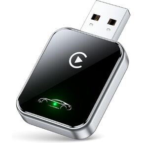 محول CarPlay لاسلكي لهاتف iPhone، تحويل سلكي إلى محول CarPlay لاسلكي، حجم صغير مع كابل تمديد USB وUSB-C/Type-C، تحكم ثابت في السيارة وبدون تأخير in Kuwait
