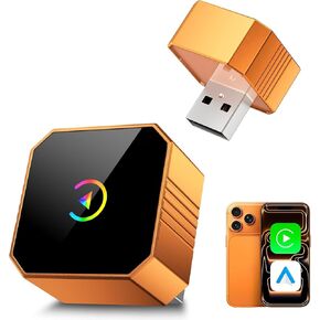 2026 Mini Wireless CarPlay Adapter, Wired to Wireless CarPlay & Android Auto Dongle, Plug and Play, Stable Zero Latency, Compatible for iPhone iOS 10+ & Android 11+ in Saudi Arabia