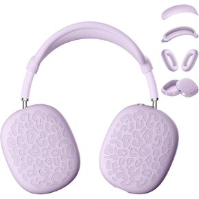 غطاء حافظة من السيليكون الفهد لسماعات AirPods Max، غطاء وسادة الأذن / غطاء أكواب الأذن / غطاء عصابة الرأس لملحقات AirPod Max (USB-C/Lightning) واقي سيليكون لجهاز Apple AirPods Max in Kuwait