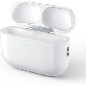 حافظة شحن لاسلكية متوافقة مع AirPods Pro: حافظة شاحن بديلة مع اقتران بلوتوث، سماعات الأذن غير متضمنة (أبيض، علبة شحن AirPods Pro 3) in Kuwait
