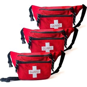 ASA TECHMED - 3 Pack First Aid Waist Pack - Baywatch Lifeguard Fanny Pack - Compact for Emergency at Home, Car, Outdoors, Hiking, Playground, Pool, Camping, Workplace in Saudi Arabia