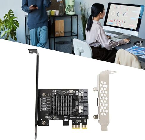 SUNGOOYUE PCIe Card 2 Ports, 6Gbps High Speed Data Transmission with Hardware Engine and S.M.A.R.T Support, for 8 10 11 and System in Saudi Arabia