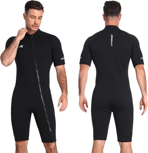 2mm Neoprene Shorty Wetsuit Mens with Front Zip, Diving Suits for Diving Snorkeling Surfing Swimming in Saudi Arabia