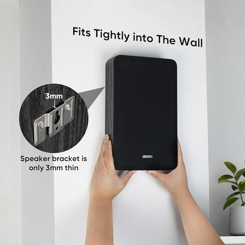 Saiyin Slim Wall Speakers (Pair),Wall Mount Surround Speakers,4 Ohms,3.5-Inch Woofer with Horn Tweeter, Home Theater Speaker for Living Room,Office,Kitchen in Saudi Arabia
