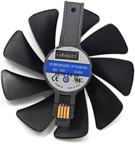 CF1015H12D GPU-Fan-Replacement for Sapphire Radeon Nitro+ RX 590 Graphics Card (2pcs White Fan with Red Light) in Saudi Arabia