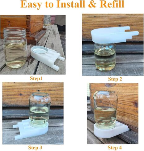 AukBeeFun 8 Pack Bee Feeders for Hives Mason Jar Sugar Water Feeder for Bees in Saudi Arabia