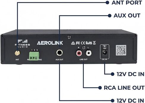 AeroLink Professional Bluetooth Receiver | Rack-Mount, aptX Audio, 100ft Range for Fitness Studios & Commercial Sound Systems in Saudi Arabia