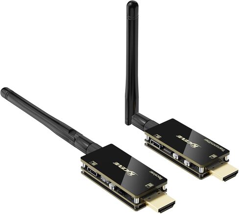 جهاز إرسال واستقبال لاسلكي HDMI، طقم موسع HDMI لاسلكي بوظيفة KVM مع هوائي، بدون تصميم لتبديد الحرارة بشكل أفضل، نطاق 200 متر/656 قدم in Saudi Arabia